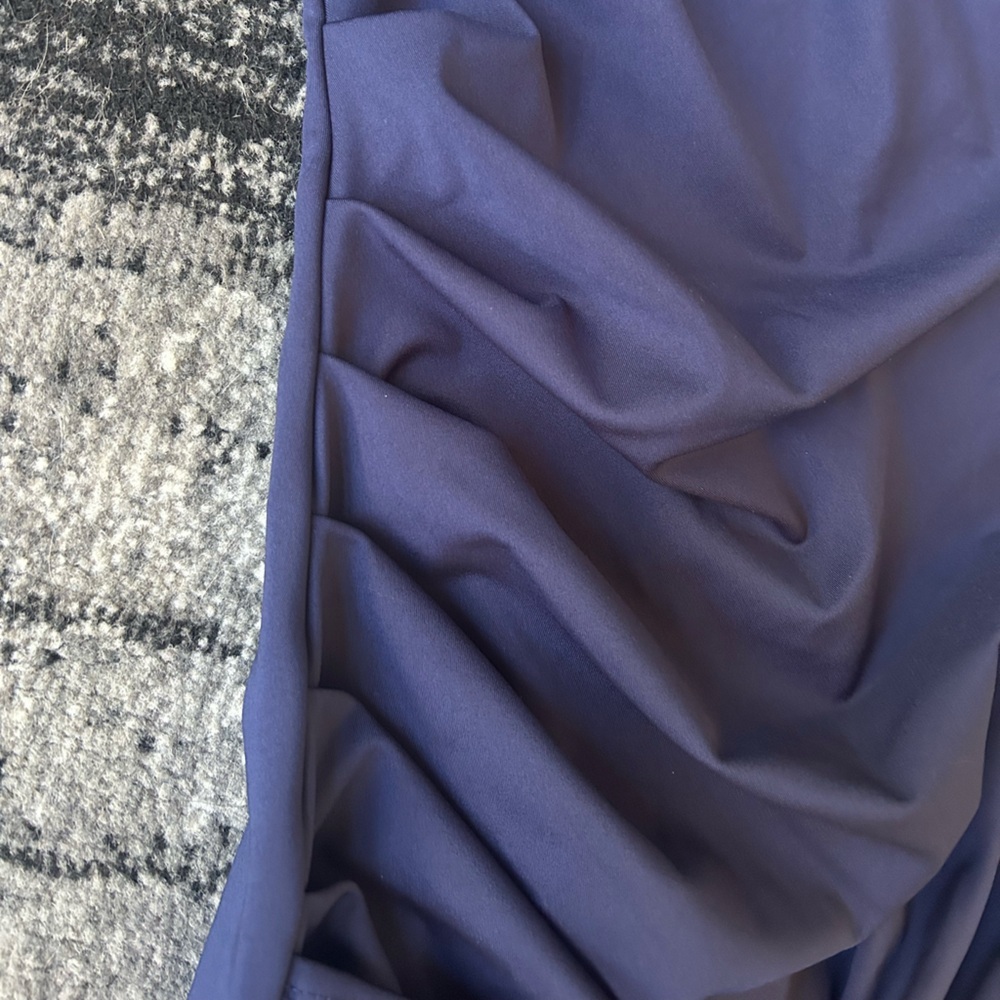 Ruched Off The Shoulder Formal Dress With High Slit - Picture 3 of 6